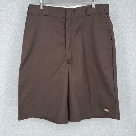 Dickies Mens Twill Work Loose Fit Short Size 36 Brown 13" Work Delivery NEW - Picture 1 of 13